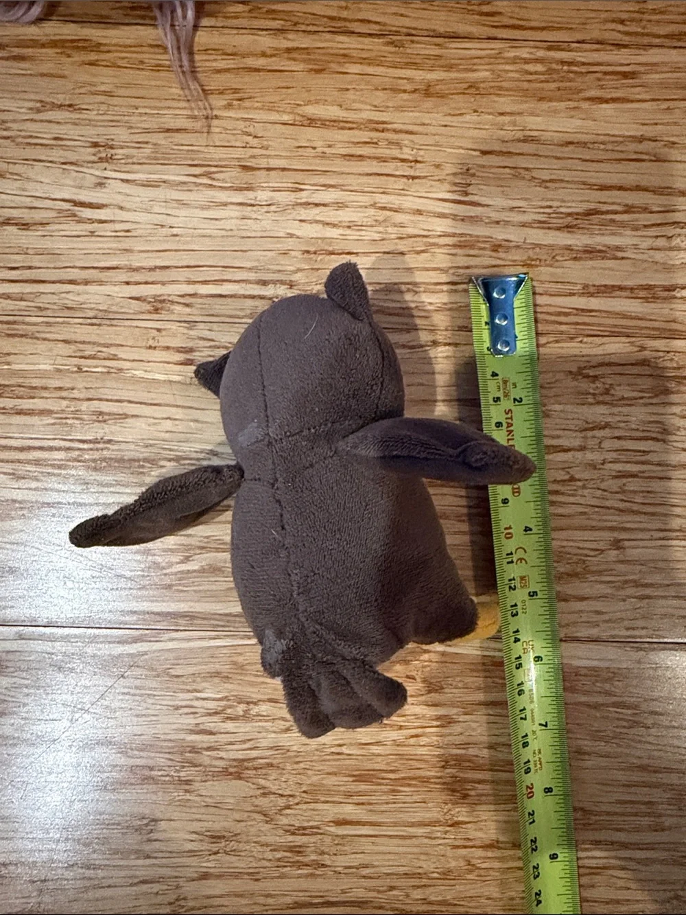 Plush In A Rush Owl Small Pet Toy in Brown, Cream and Yellow